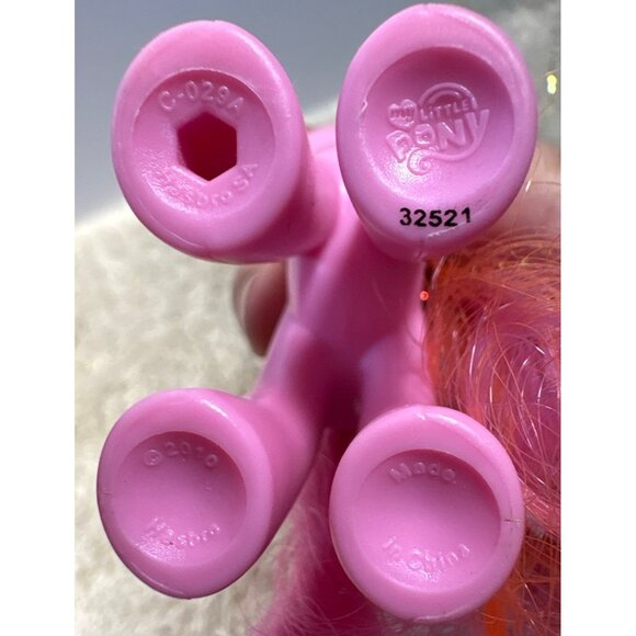 My Little Pony Pinkie Pie Figure With Pink & Orange Hair Vintage 3" Tall - Picture 5 of 6